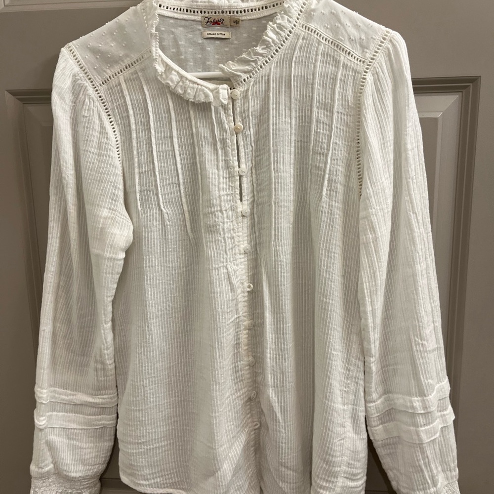 Faherty organic cotton blouse size M